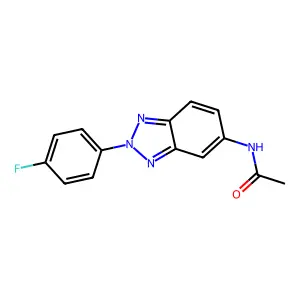 N-[2-(4-fluorophenyl)benzotriazol-5-yl]acetamide structure