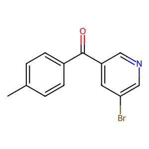 3-Bromo-5-(4-methylbenzoyl)pyridine structure