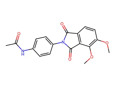 N-(4-(4,5-Dimethoxy-1,3-dioxoisoindolin-2-yl)phenyl)acetamide structure