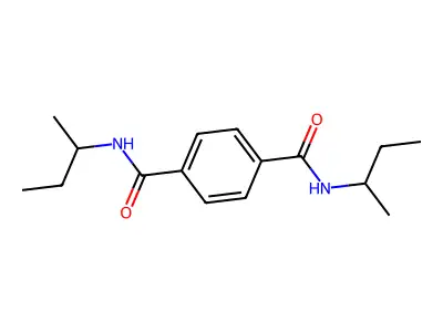 1-N,4-N-di(butan-2-yl)benzene-1,4-dicarboxamide structure