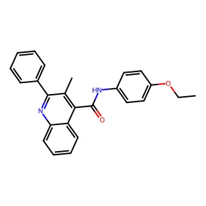 N-(4-ethoxyphenyl)-3-methyl-2-phenylquinoline-4-carboxamide structure