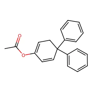 (4,4-Diphenylcyclohexa-1,5-dien-1-yl) acetate structure