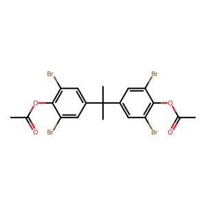 Phenol, 4,4'-(1-methylethylidene)bis[2,6-dibromo-, 1,1'-diacetate structure
