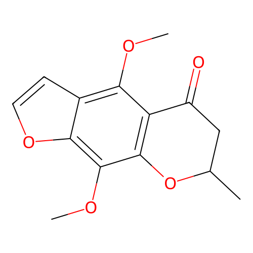 6,7-Dihydro-4,9-dimethoxy-7-methyl-5H-furo(3,2-g)(1)benzopyran-5-one structure