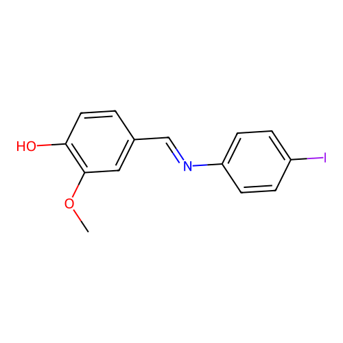 4-{[(4-Iodophenyl)imino]methyl}-2-methoxyphenol structure
