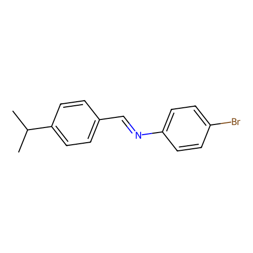 4-bromo-N-[(E)-(4-isopropylphenyl)methylidene]aniline structure