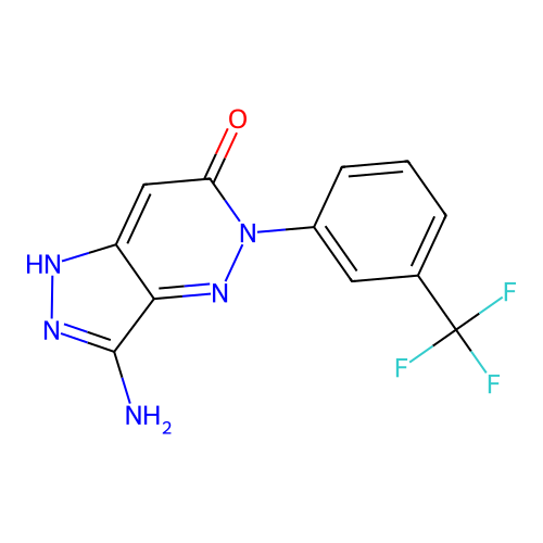 3-amino-5-[3-(trifluoromethyl)phenyl]-1,5-dihydro-6H-pyrazolo[4,3-c]pyridazin-6-one structure