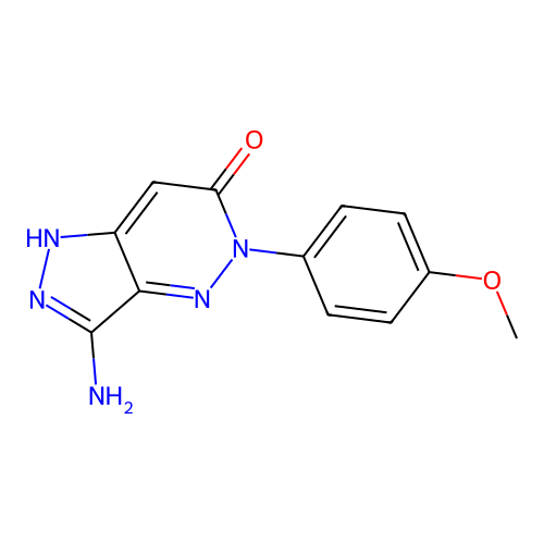 3-amino-5-(4-methoxyphenyl)-1,5-dihydro-6H-pyrazolo[4,3-c]pyridazin-6-one structure