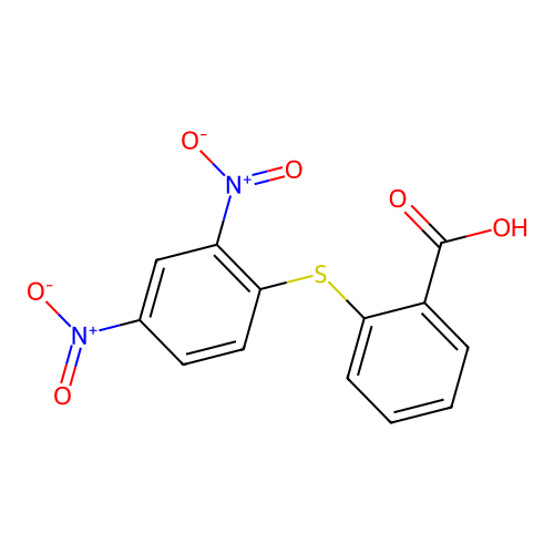 2-(2,4-Dinitrophenylthio)benzoic acid structure