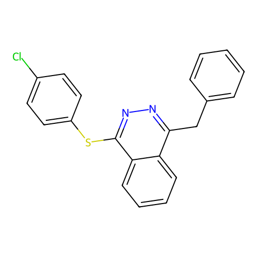1-Benzyl-4-[(4-chlorophenyl)sulfanyl]phthalazine structure