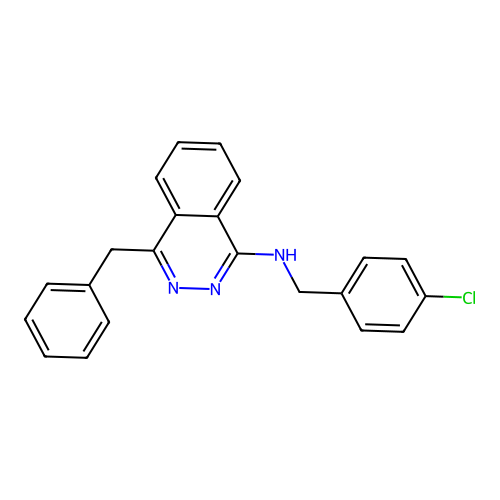 4-benzyl-N-(4-chlorobenzyl)-1-phthalazinamine structure