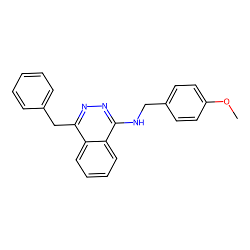4-benzyl-N-(4-methoxybenzyl)-1-phthalazinamine structure