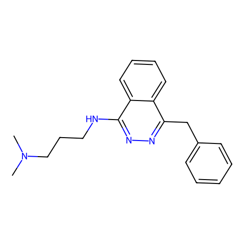 N~1~-(4-benzyl-1-phthalazinyl)-N~3~,N~3~-dimethyl-1,3-propanediamine structure