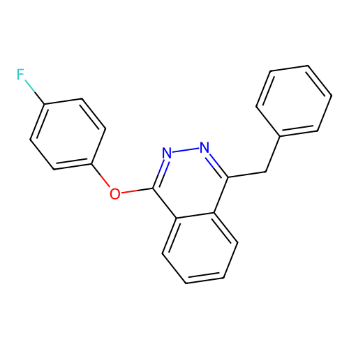 1-Benzyl-4-(4-fluorophenoxy)phthalazine structure