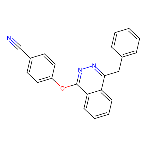 4-[(4-Benzyl-1-phthalazinyl)oxy]benzenecarbonitrile structure