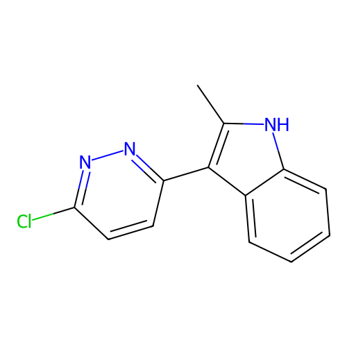 3-(6-chloro-3-pyridazinyl)-2-methyl-1H-indole structure