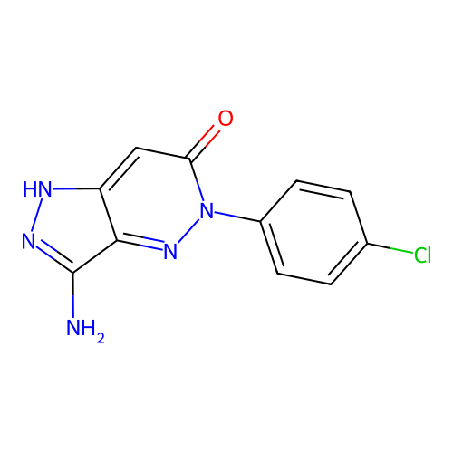 3-amino-5-(4-chlorophenyl)-1,5-dihydro-6H-pyrazolo[4,3-c]pyridazin-6-one structure