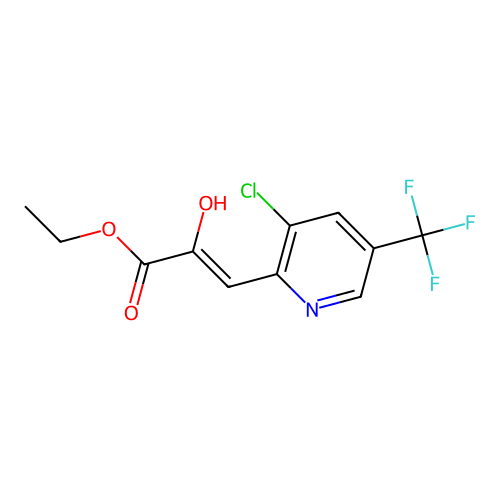 Ethyl 3-[3-chloro-5-(trifluoromethyl)-2-pyridinyl]-2-hydroxyprop-2-enoate structure