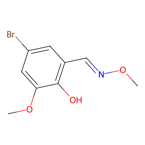 4-Bromo-2-methoxy-6-[(methoxyimino)methyl]phenol structure