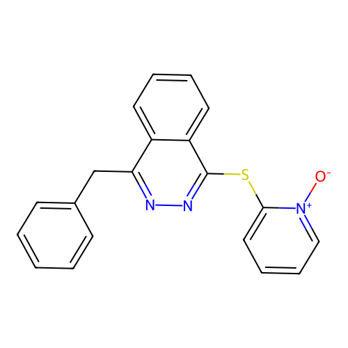 2-[(4-Benzyl-1-phthalazinyl)sulfanyl]-1-pyridiniumolate structure