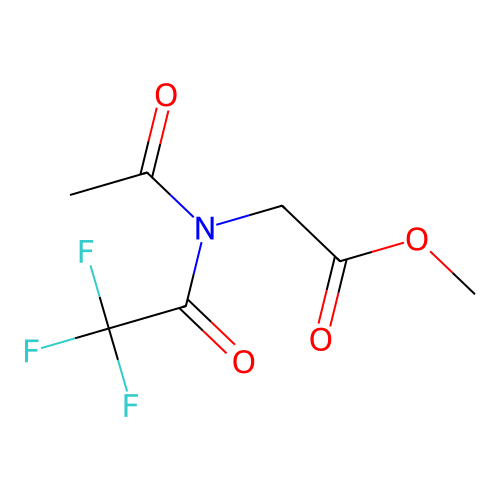 Glycine, N-acetyl-N-(trifluoroacetyl)-, methyl ester structure