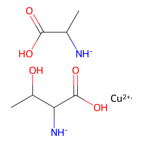 Copper;1-carboxyethylazanide;(1-carboxy-2-hydroxypropyl)azanide structure