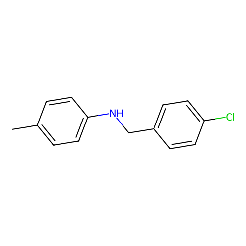 N-[(4-chlorophenyl)methyl]-4-methylaniline structure