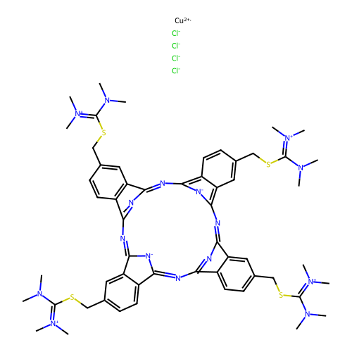 亞里西安藍 structure