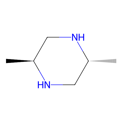 2,5-Dimethylpiperazine, trans- structure