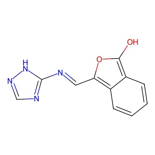 3-(1H-1,2,4-triazol-5-yliminomethyl)-2-benzofuran-1-ol structure