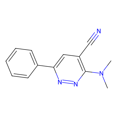 3-(Dimethylamino)-6-phenylpyridazine-4-carbonitrile structure