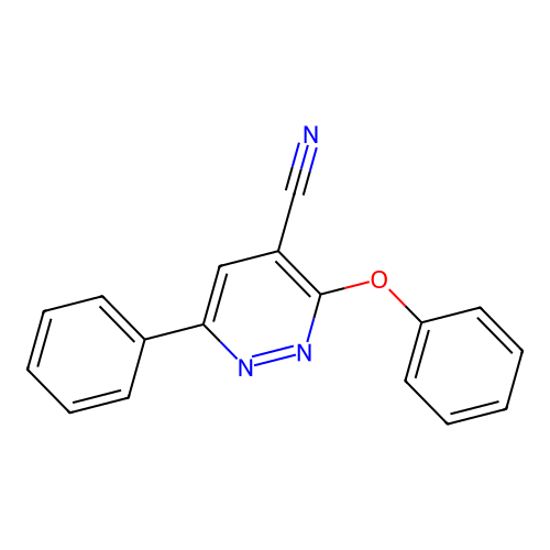 3-Phenoxy-6-phenylpyridazine-4-carbonitrile structure