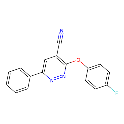 3-(4-Fluorophenoxy)-6-phenylpyridazine-4-carbonitrile structure
