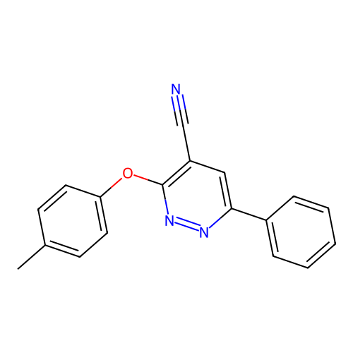 3-(4-Methylphenoxy)-6-phenylpyridazine-4-carbonitrile structure