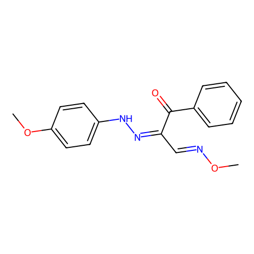 3-Methoxyimino-2-[(4-methoxyphenyl)hydrazinylidene]-1-phenylpropan-1-one structure