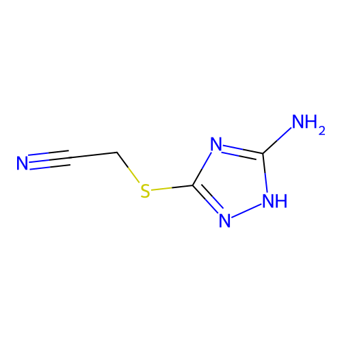 2-[(5-amino-1H-1,2,4-triazol-3-yl)sulfanyl]acetonitrile structure