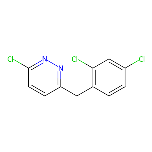 3-Chloro-6-[(2,4-dichlorophenyl)methyl]pyridazine structure