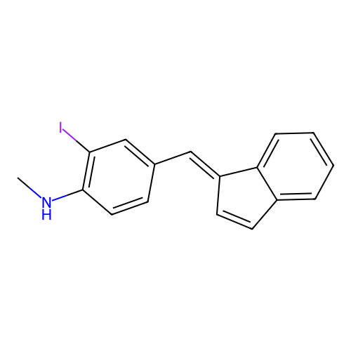 4-(1H-Inden-1-ylidenemethyl)-2-iodo-N-methylaniline structure