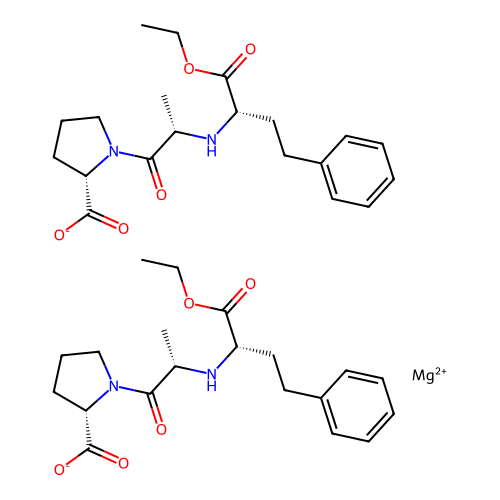 L-Proline, N-[(1S)-1-(ethoxycarbonyl)-3-phenylpropyl]-L-alanyl-, magnesium salt (2:1) structure