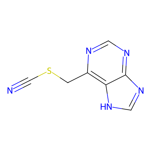 7H-purin-6-ylmethyl thiocyanate structure