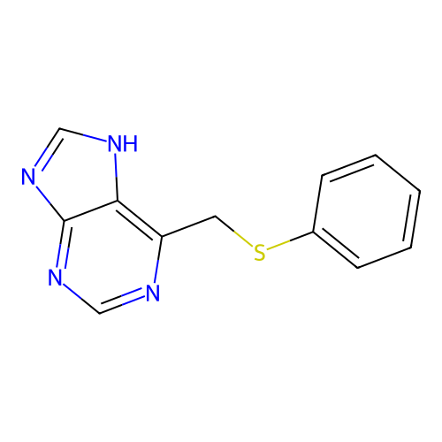 6-(phenylsulfanylmethyl)-7H-purine structure