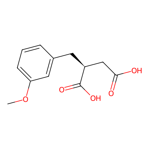 (2S)-2-[(3-methoxyphenyl)methyl]butanedioic acid structure