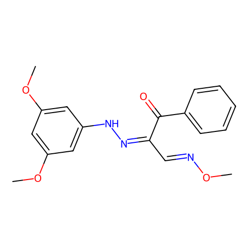 2-[(3,5-Dimethoxyphenyl)hydrazinylidene]-3-methoxyimino-1-phenylpropan-1-one structure