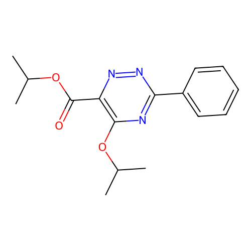 Isopropyl 5-isopropoxy-3-phenyl-1,2,4-triazine-6-carboxylate structure