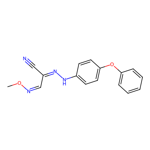 3-(Methoxyimino)-2-[2-(4-phenoxyphenyl)hydrazono]propanenitrile structure