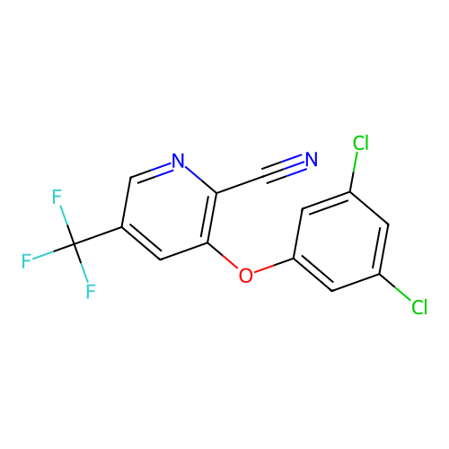 3-(3,5-Dichlorophenoxy)-5-(trifluoromethyl)-2-pyridinecarbonitrile structure