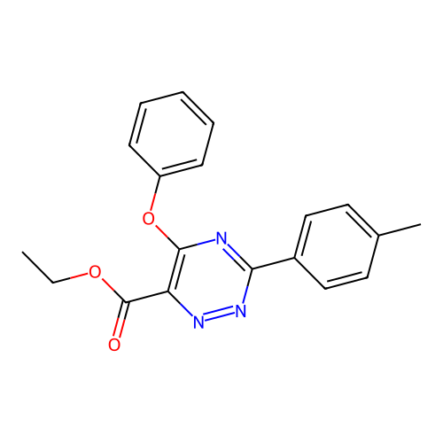 Ethyl 3-(4-methylphenyl)-5-phenoxy-1,2,4-triazine-6-carboxylate structure