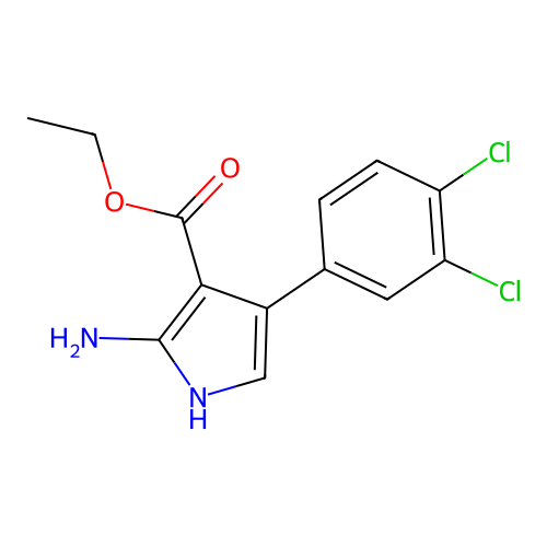 ethyl 2-amino-4-(3,4-dichlorophenyl)-1H-pyrrole-3-carboxylate structure