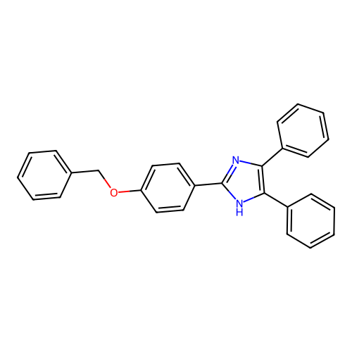 2-(4-(benzyloxy)phenyl)-4,5-diphenyl-1H-imidazole structure