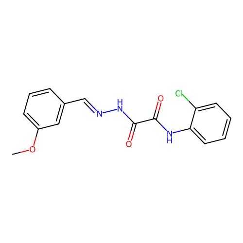 N-(2-Chlorophenyl)-2-(2-(3-methoxybenzylidene)hydrazino)-2-oxoacetamide structure